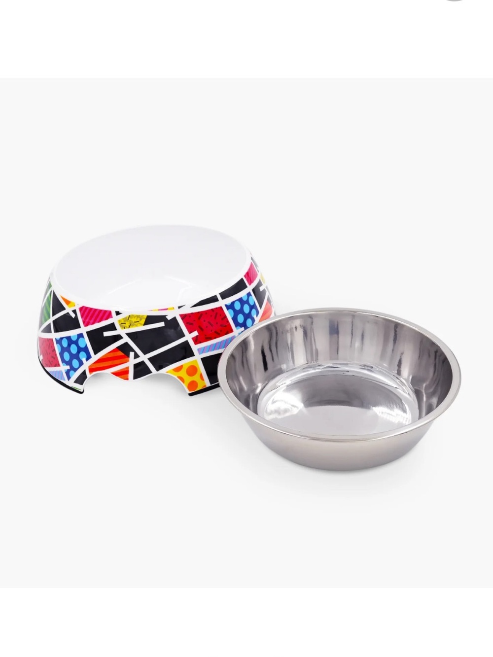 NWT ROMERO BRITTO- Midnight Britto Pet Bowl, Size Medium- Cat & Dog Bowl